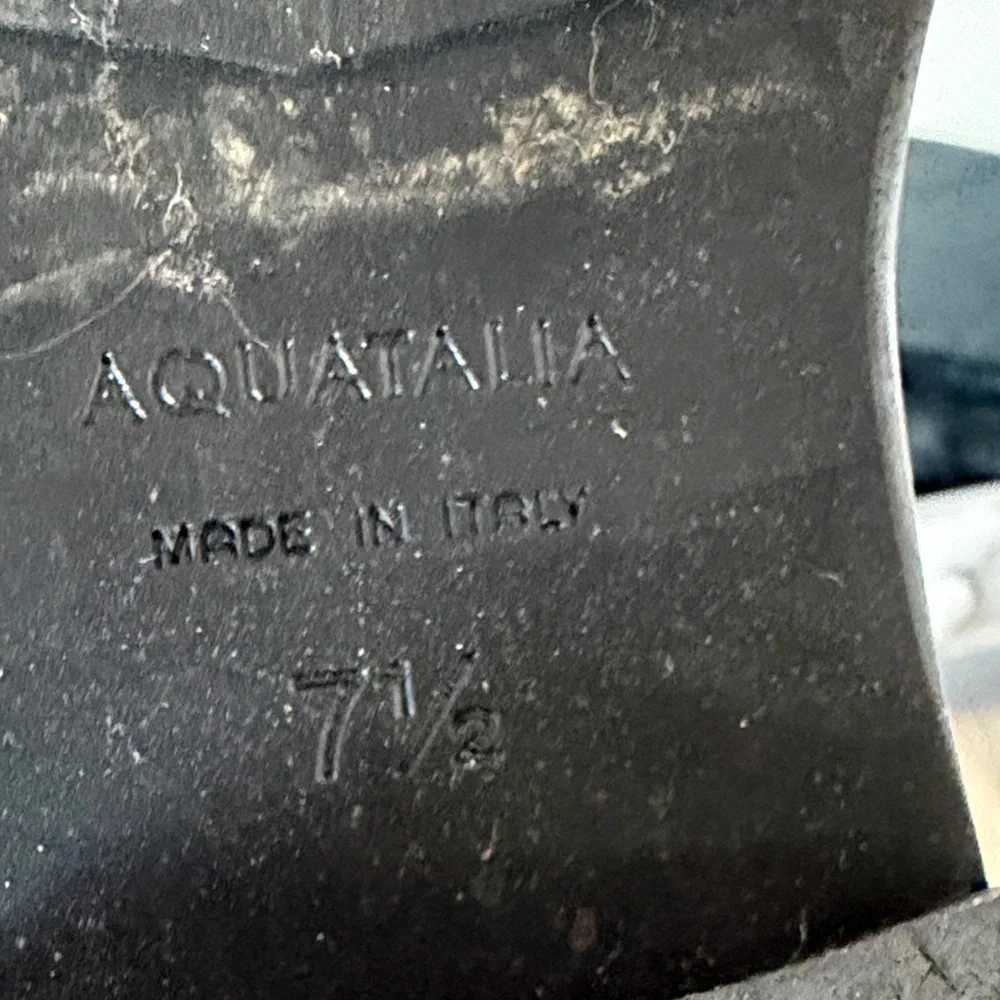 Aquatalia Nanina Knee High Weatherproof Boots Black 7.5 Leather Riding - Picture 13 of 16